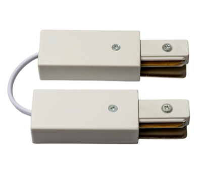 Соединитель для 2-х шинопроводов гибкий. Однофазный. Белый