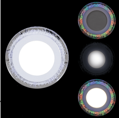 LED панель 6+3W с RGB подсветкой (прозрачный круг)