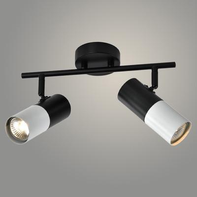 Спот 23210/2B BK+WT черный/белый 2x25W GU10