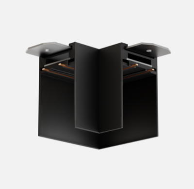 Коннектор угловой магнитный черный (S25)